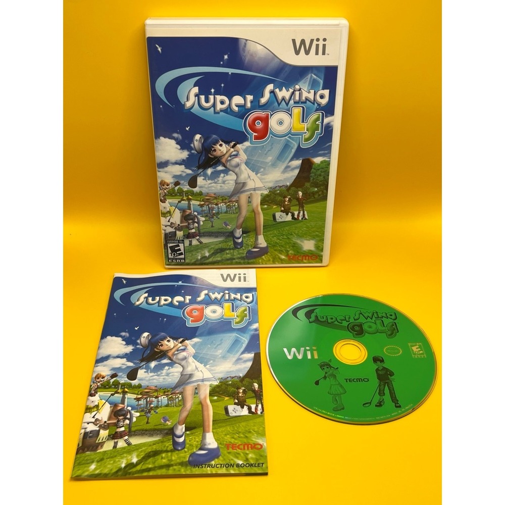 Super Swing Golf (Nintendo Wii, 2006) CIB Complete Tested Game w/ Manual
